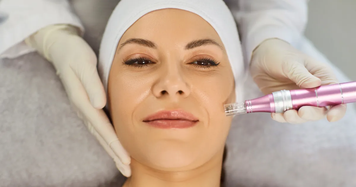 Woman Receiving SkinPen® Microneedling in Dallas, TX