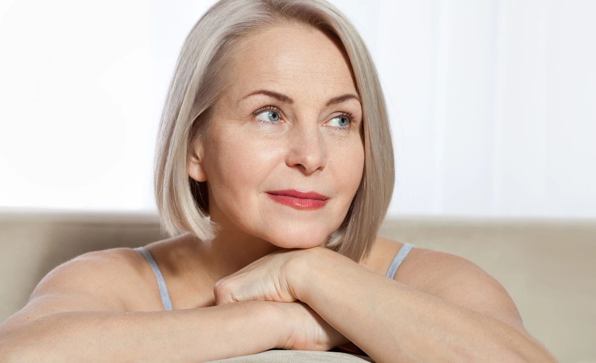 Mature skin improvement after anti-aging facial