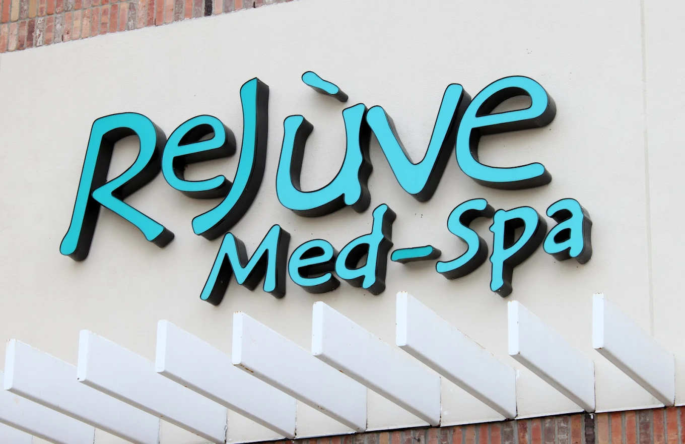 Medspa exterior branding and clinic signage